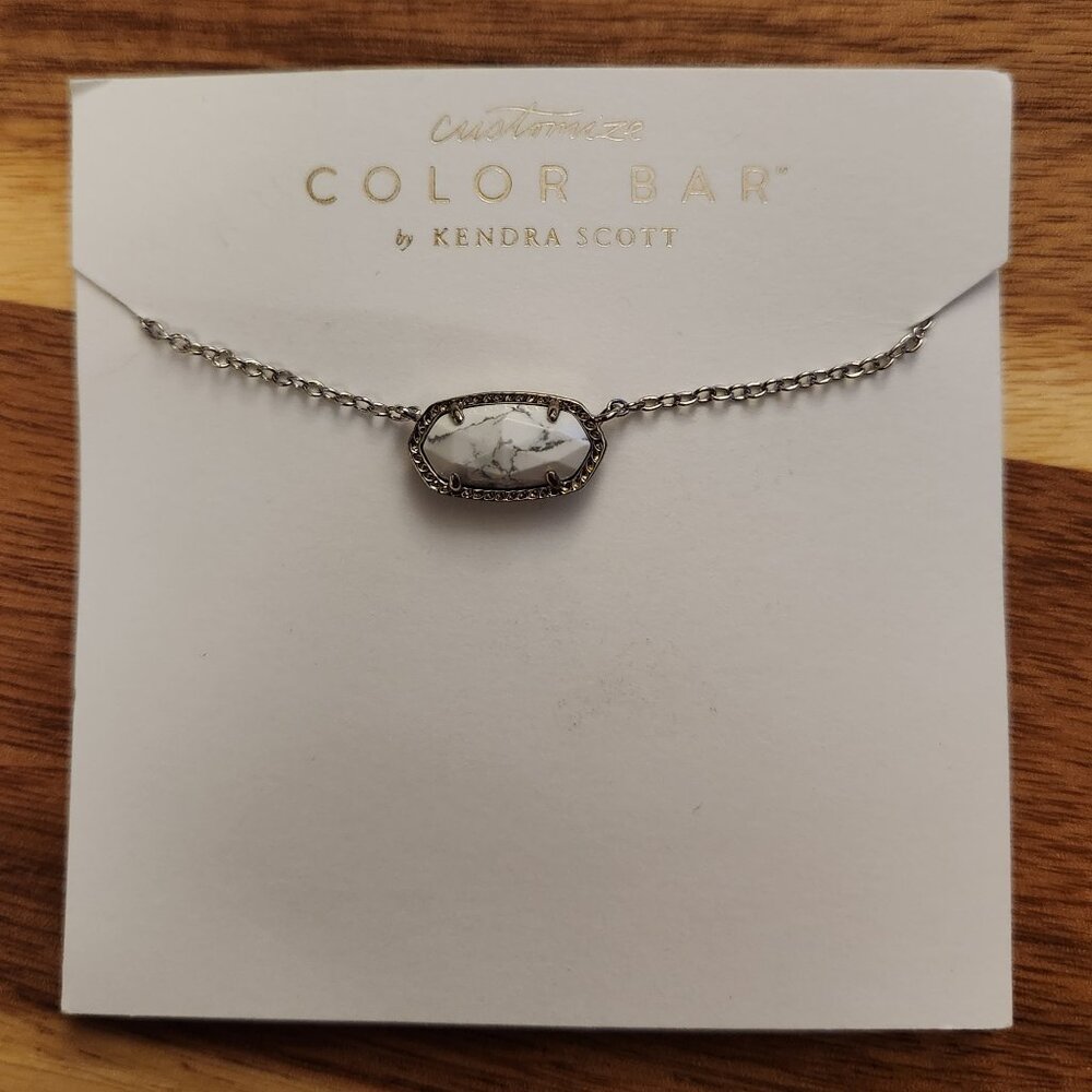 Kendra Scott White Howlite Color Bar Necklace